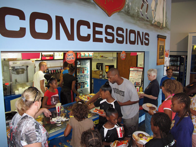Sports event concession stand