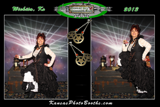 4x6 photo booth picture from steam punk event.
