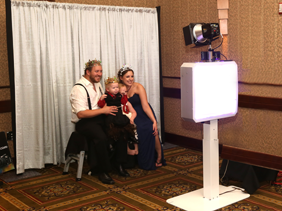 Open air style photo booth at a Topeka venue.