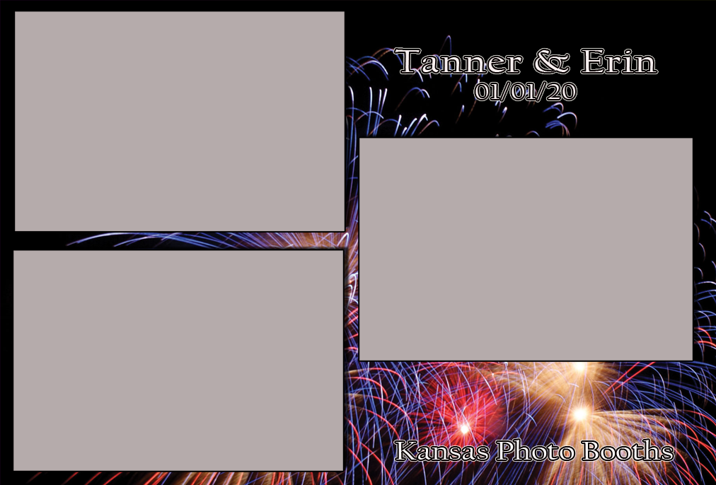 Fireworks themed print layout.