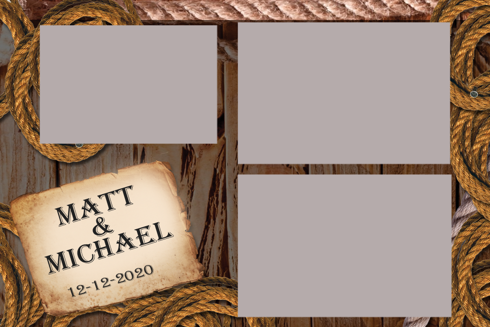 Western themed 6x4 photo booth layout.